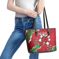 Personalised Wales Leather Tote Bag Welsh Dragon - Wonder Print Shop