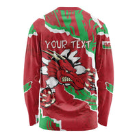 Personalised Wales Long Sleeve Shirt Welsh Dragon - Wonder Print Shop