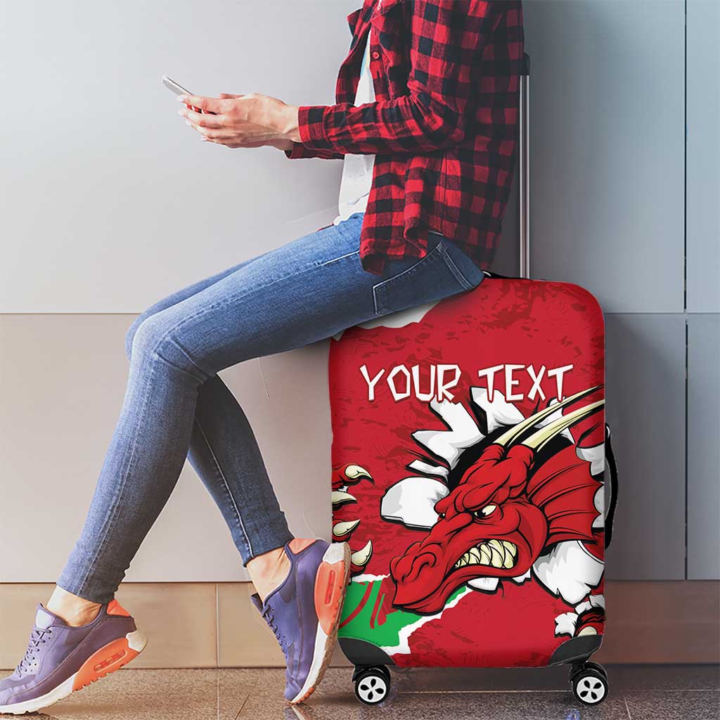 Personalised Wales Luggage Cover Welsh Dragon - Wonder Print Shop