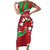 Personalised Wales Short Sleeve Bodycon Dress Welsh Dragon - Wonder Print Shop