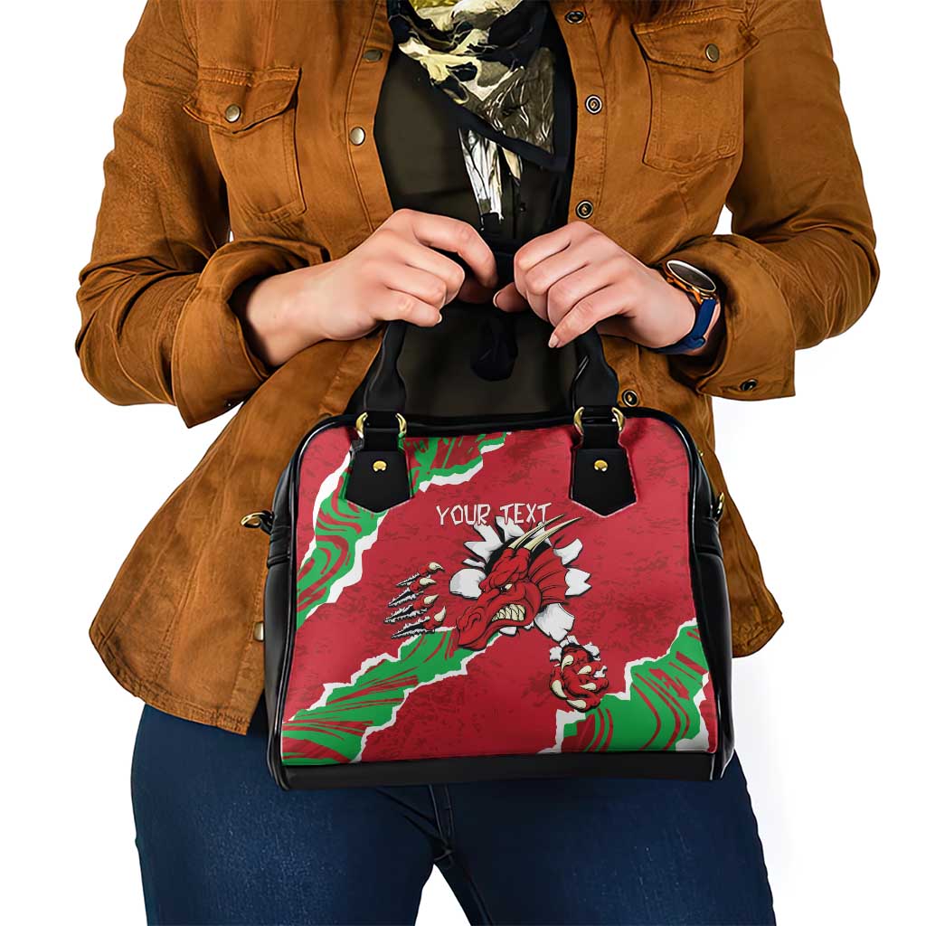 Personalised Wales Shoulder Handbag Welsh Dragon