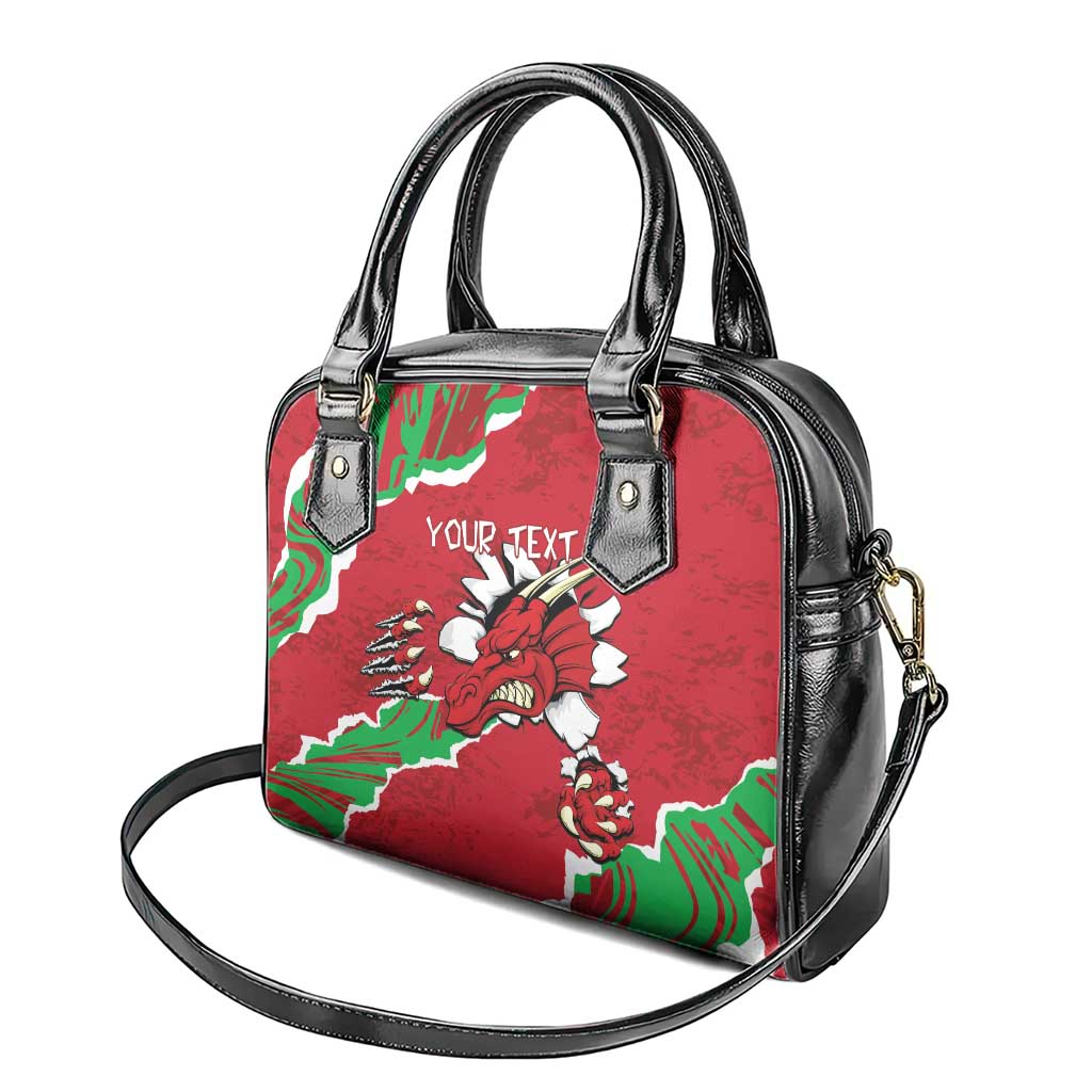 Personalised Wales Shoulder Handbag Welsh Dragon
