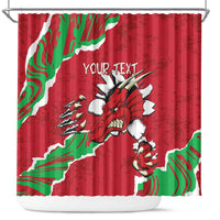 Personalised Wales Shower Curtain Welsh Dragon