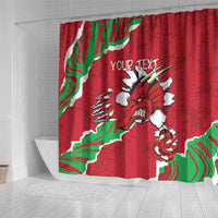 Personalised Wales Shower Curtain Welsh Dragon