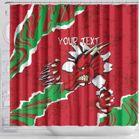 Personalised Wales Shower Curtain Welsh Dragon