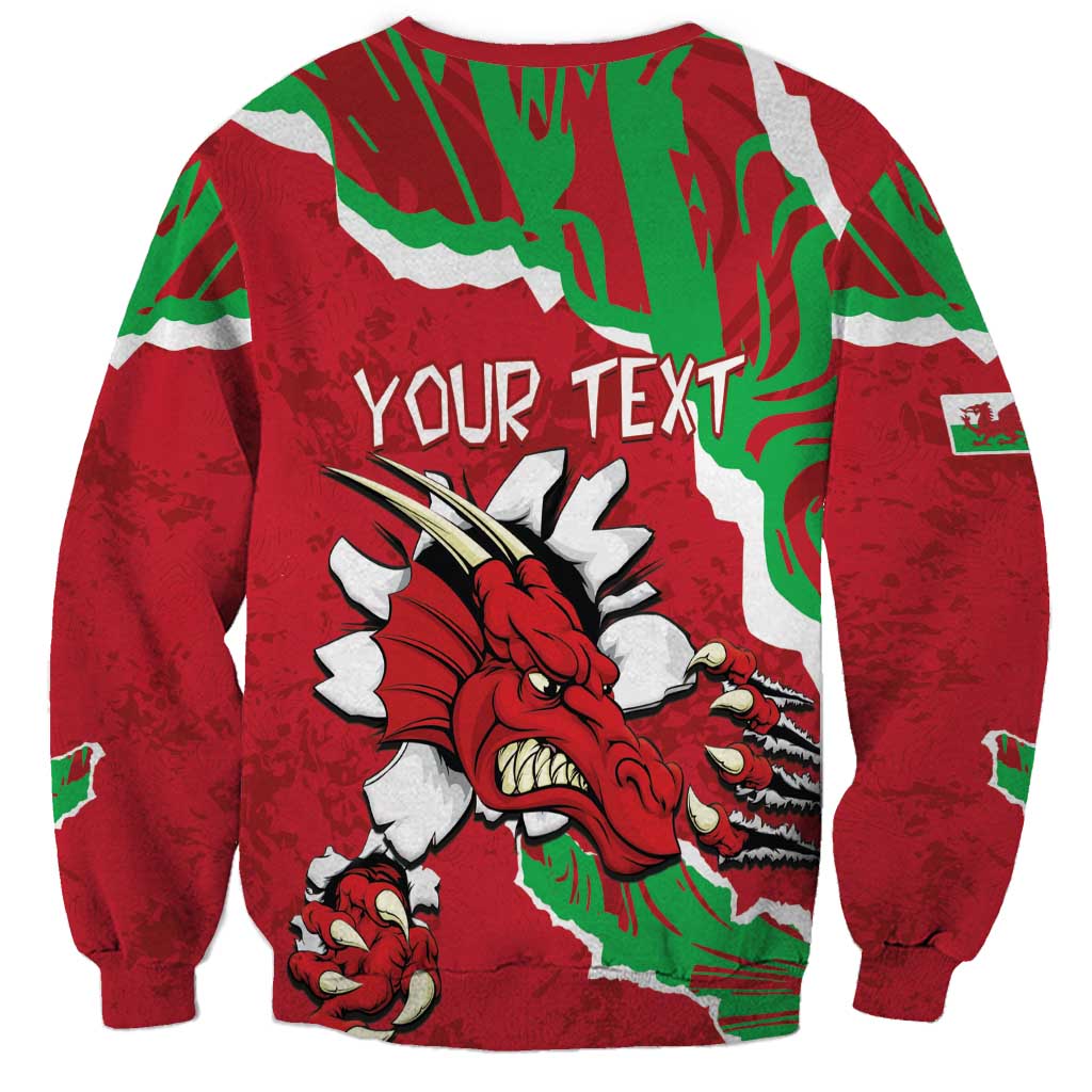 Personalised Wales Sweatshirt Welsh Dragon - Wonder Print Shop