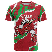 Personalised Wales T Shirt Welsh Dragon - Wonder Print Shop
