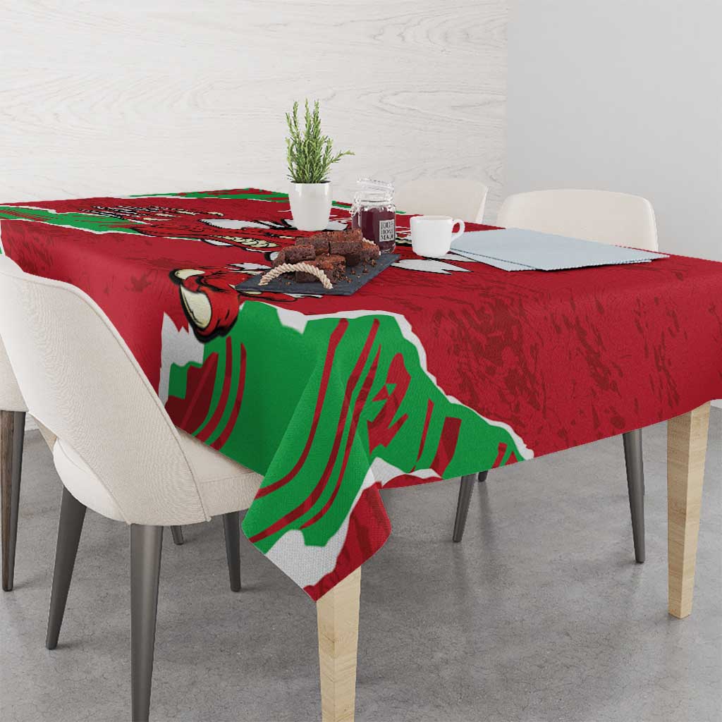 Personalised Wales Tablecloth Welsh Dragon - Wonder Print Shop