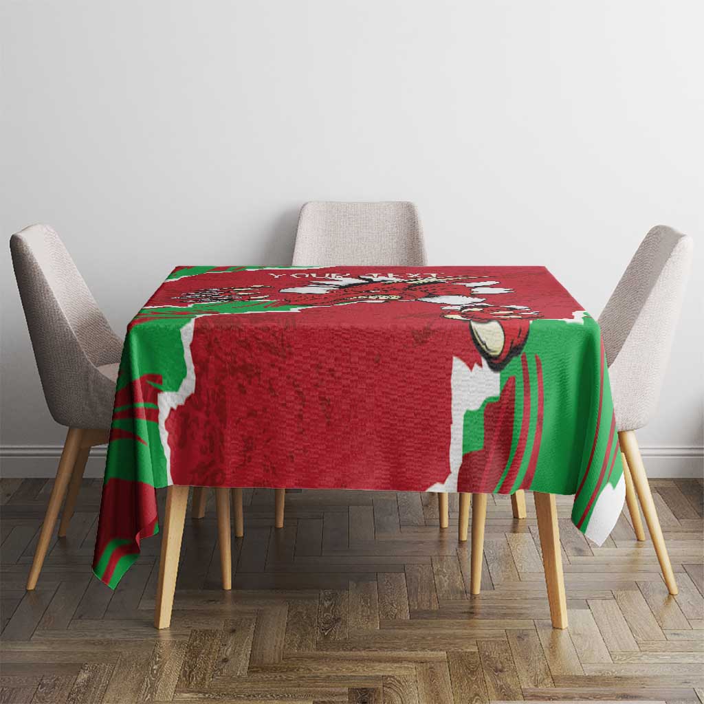 Personalised Wales Tablecloth Welsh Dragon - Wonder Print Shop