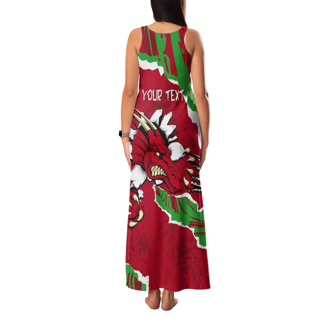 Personalised Wales Tank Maxi Dress Welsh Dragon - Wonder Print Shop
