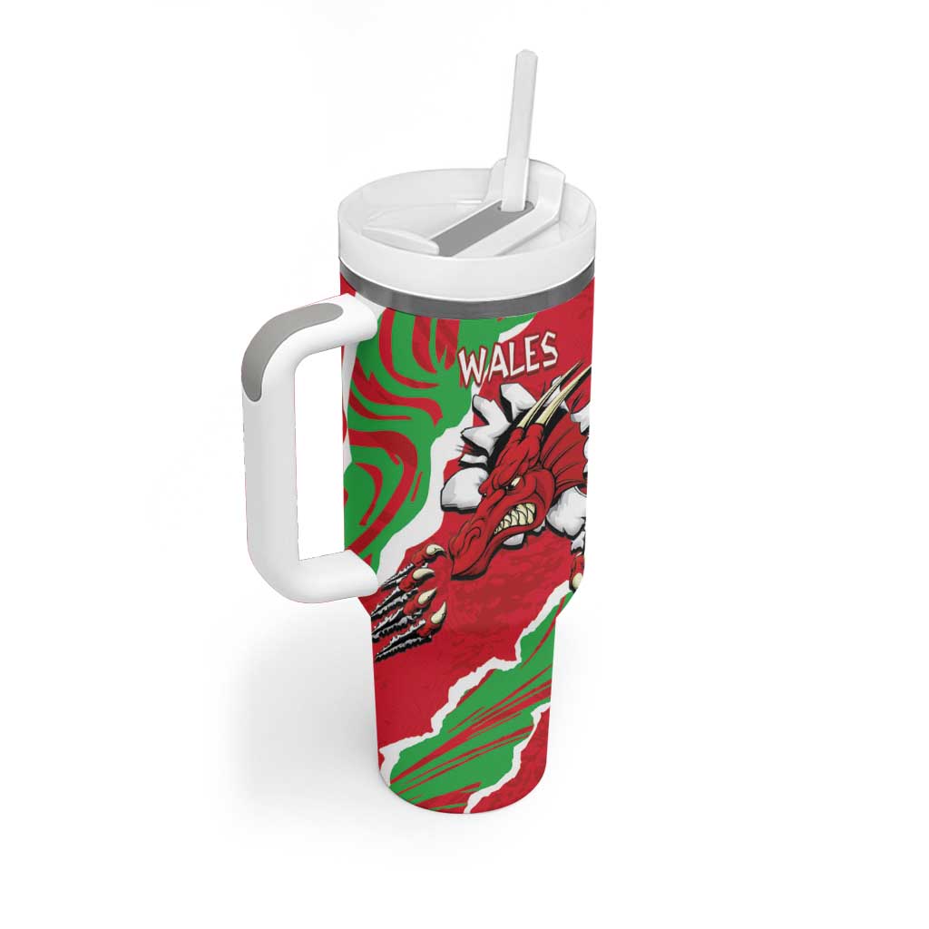Personalised Wales Tumbler With Handle Welsh Dragon - Wonder Print Shop