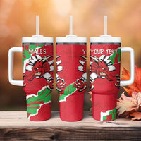Personalised Wales Tumbler With Handle Welsh Dragon - Wonder Print Shop