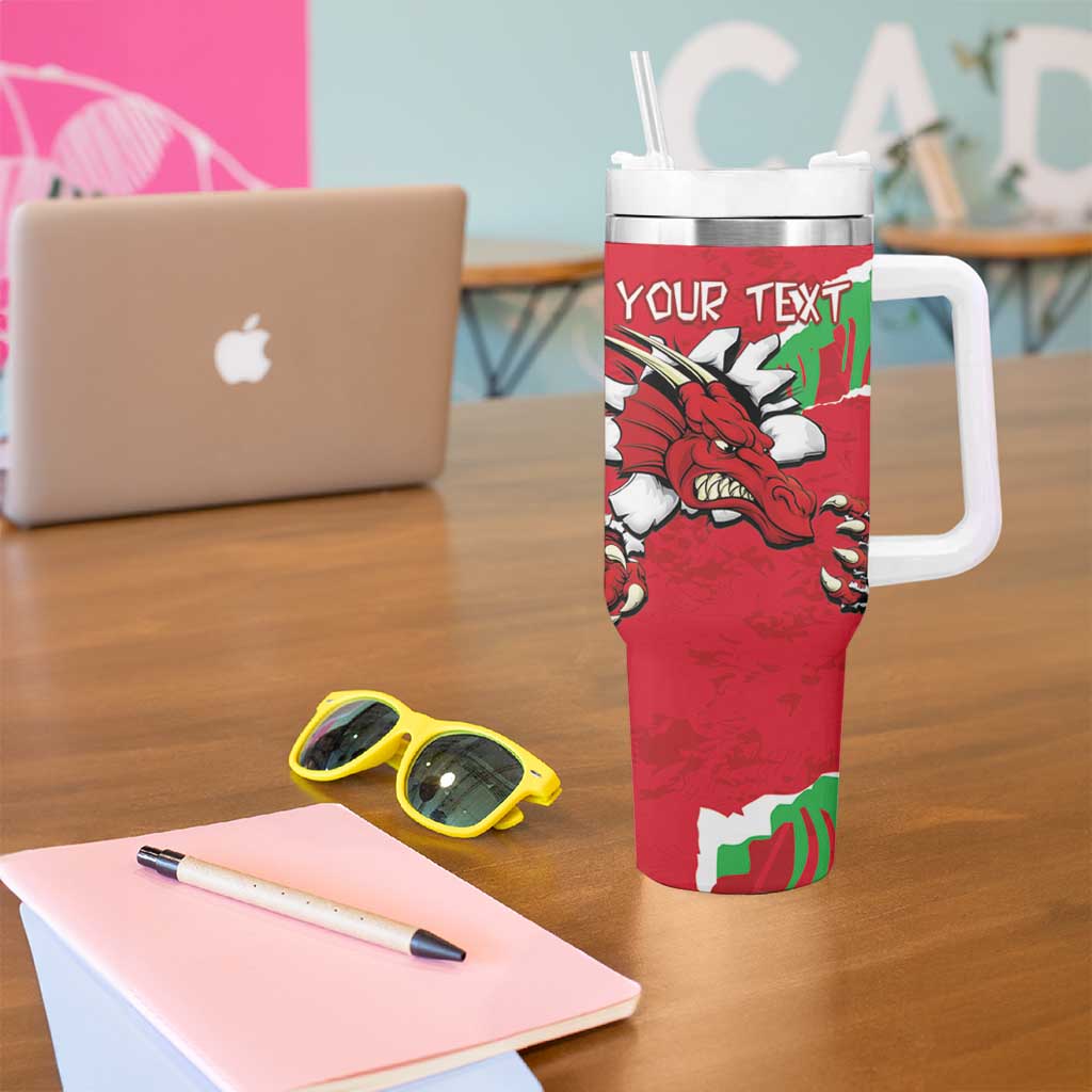 Personalised Wales Tumbler With Handle Welsh Dragon - Wonder Print Shop