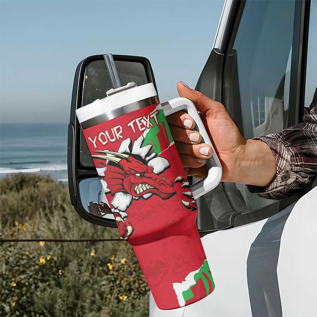 Personalised Wales Tumbler With Handle Welsh Dragon - Wonder Print Shop