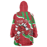 Personalised Wales Wearable Blanket Hoodie Welsh Dragon - Wonder Print Shop