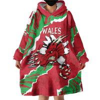 Personalised Wales Wearable Blanket Hoodie Welsh Dragon - Wonder Print Shop