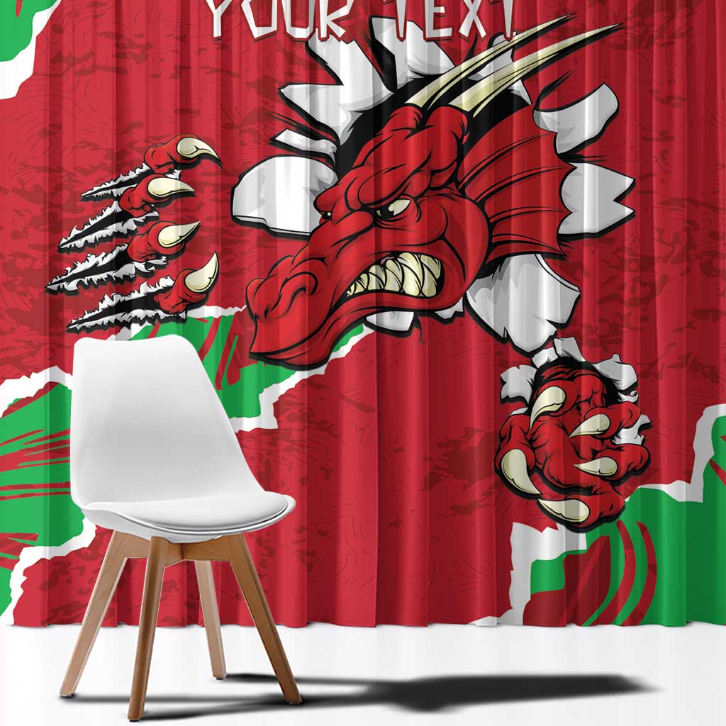 Personalised Wales Window Curtain Welsh Dragon - Wonder Print Shop