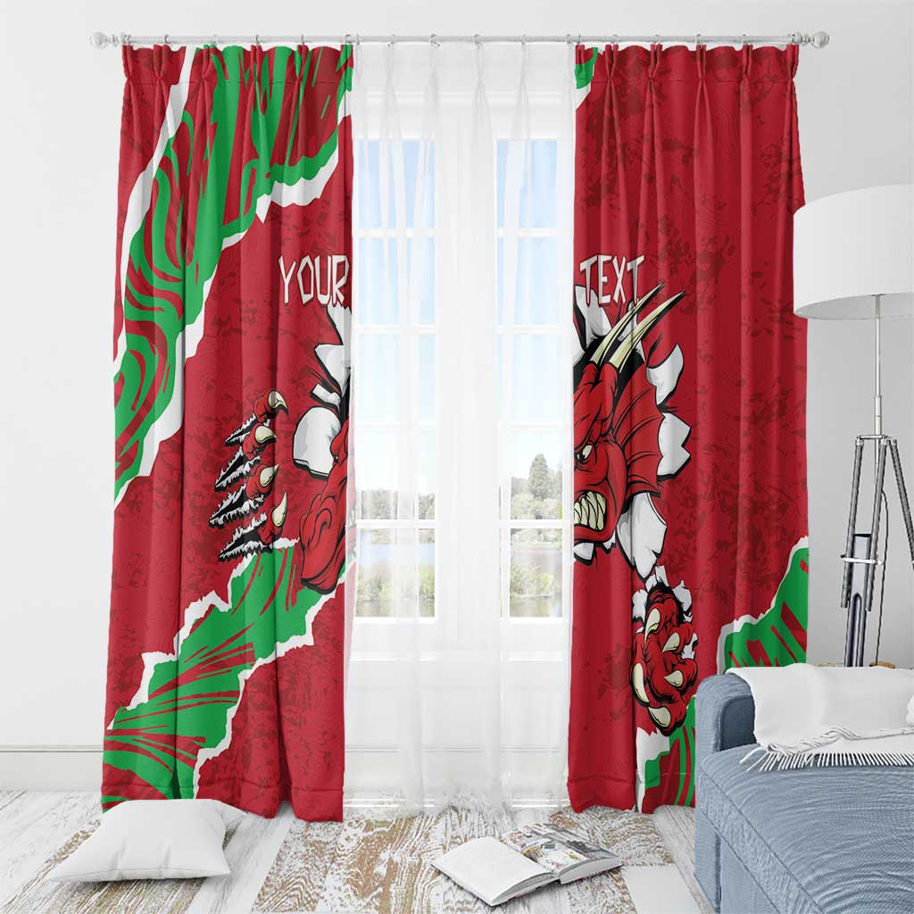 Personalised Wales Window Curtain Welsh Dragon - Wonder Print Shop
