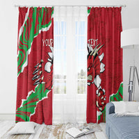 Personalised Wales Window Curtain Welsh Dragon - Wonder Print Shop