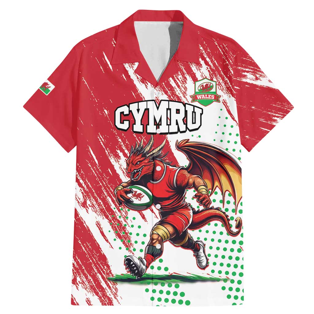 Wales Rugby Custom Family Matching Mermaid Dress and Hawaiian Shirt Welsh Dragon Mascot - Wonder Print Shop