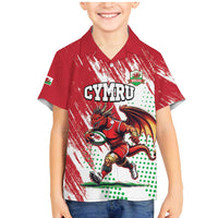 Wales Rugby Custom Family Matching Mermaid Dress and Hawaiian Shirt Welsh Dragon Mascot - Wonder Print Shop