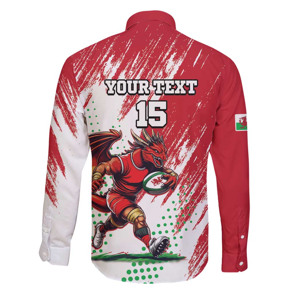 Wales Rugby Custom Family Matching Short Sleeve Bodycon Dress and Hawaiian Shirt Welsh Dragon Mascot - Wonder Print Shop