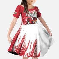 Wales Rugby Custom Family Matching Summer Maxi Dress and Hawaiian Shirt Welsh Dragon Mascot - Wonder Print Shop