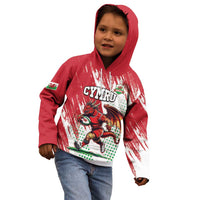 Wales Rugby Custom Kid Hoodie Welsh Dragon Mascot - Wonder Print Shop
