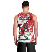 Wales Rugby Custom Men Tank Top Welsh Dragon Mascot - Wonder Print Shop