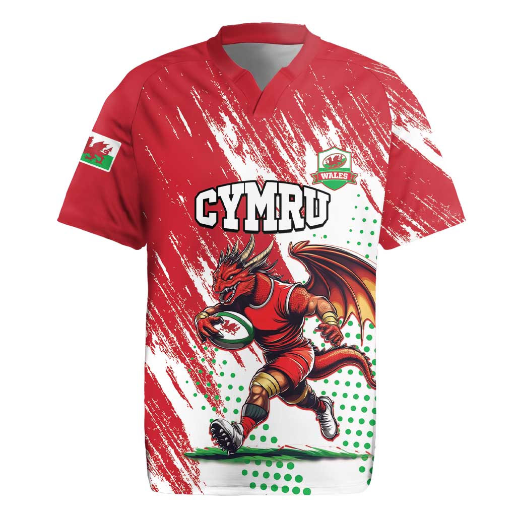 Wales Rugby Custom Rugby Jersey Welsh Dragon Mascot - Wonder Print Shop