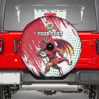 Wales Rugby Custom Spare Tire Cover Welsh Dragon Mascot - Wonder Print Shop
