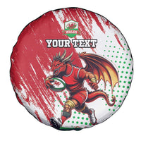 Wales Rugby Custom Spare Tire Cover Welsh Dragon Mascot - Wonder Print Shop