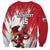 Wales Rugby Custom Sweatshirt Welsh Dragon Mascot - Wonder Print Shop