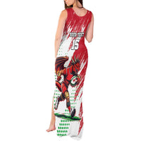 Wales Rugby Custom Tank Maxi Dress Welsh Dragon Mascot - Wonder Print Shop