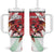 Custom Wales Rugby Tumbler With Handle Welsh Dragon Mascot - Wonder Print Shop
