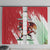 Wales Rugby Custom Window Curtain Welsh Dragon Mascot - Wonder Print Shop