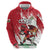 Wales Rugby Custom Zip Hoodie Welsh Dragon Mascot - Wonder Print Shop