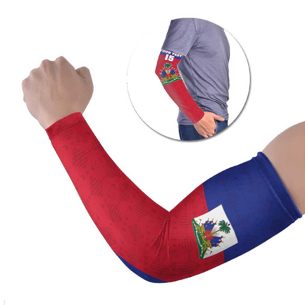 Custom Haiti Football Arm Sleeves Les Grenadiers 2026 Back to the World Cup - Wonder Print Shop