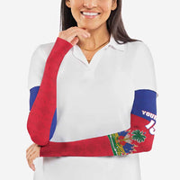 Custom Haiti Football Arm Sleeves Les Grenadiers 2026 Back to the World Cup - Wonder Print Shop