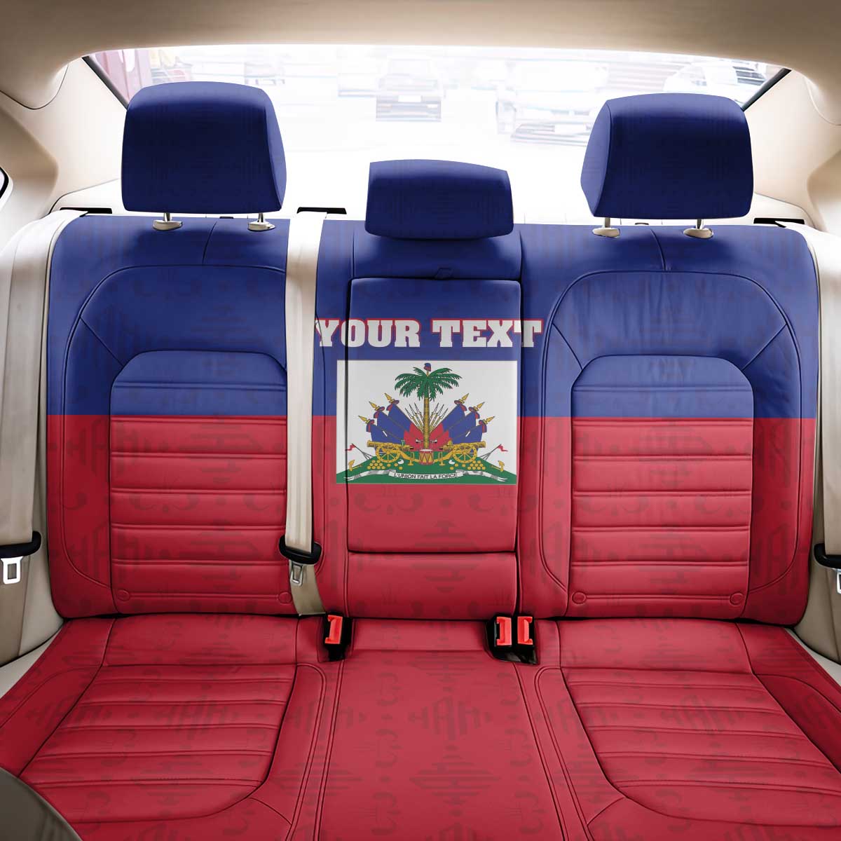 Custom Haiti Football Back Car Seat Cover Les Grenadiers 2026 Back to the World Cup - Wonder Print Shop