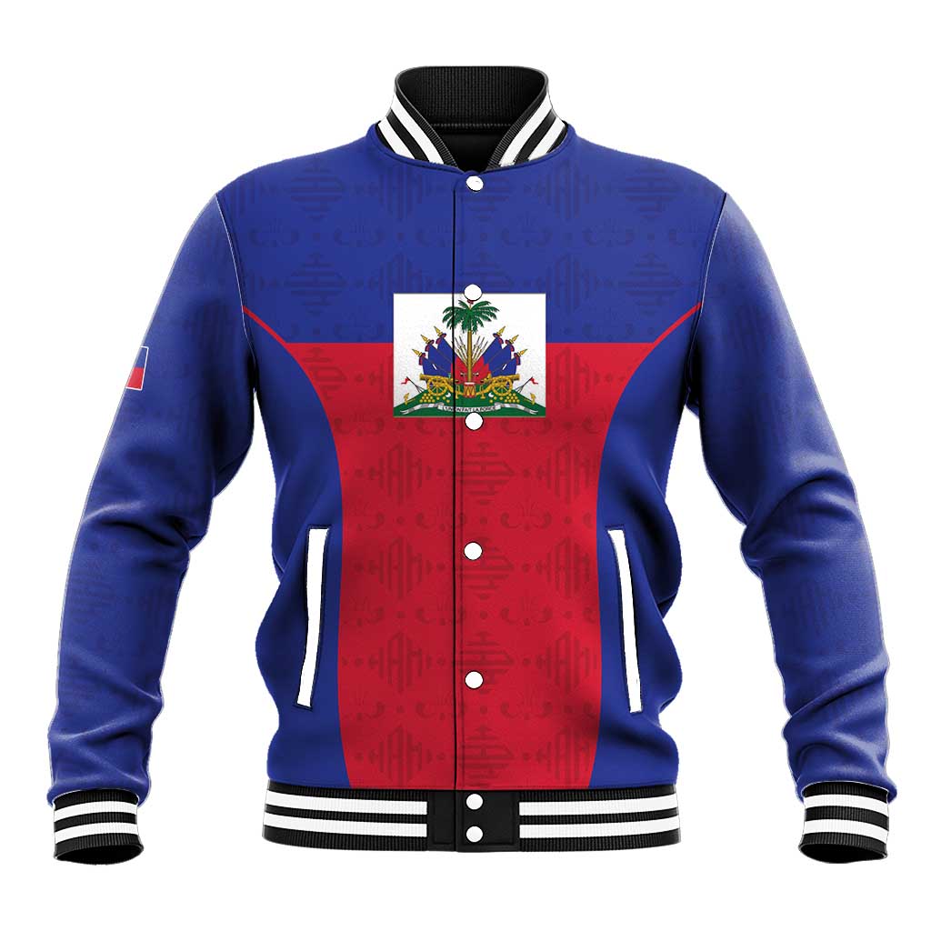 Custom Haiti Football Baseball Jacket Les Grenadiers 2026 Back to the World Cup - Wonder Print Shop
