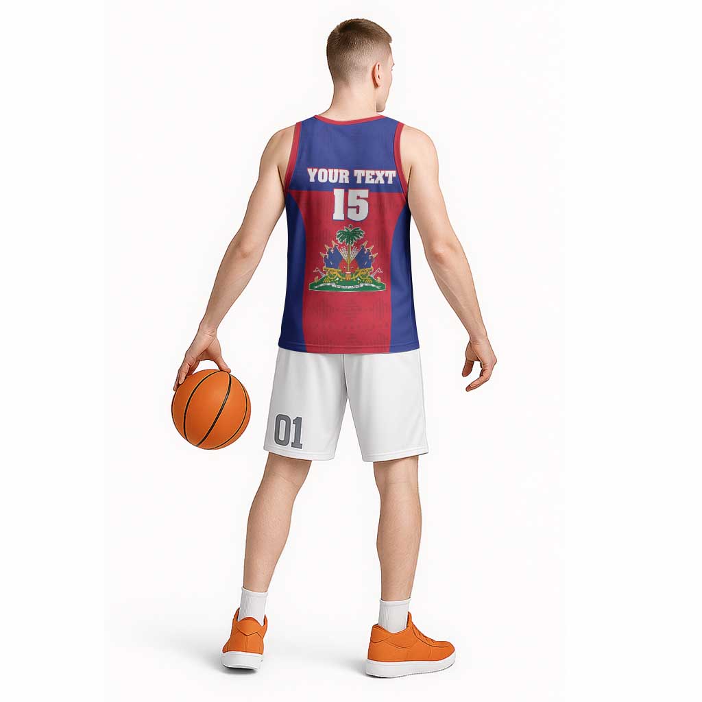 Custom Haiti Football Basketball Jersey Les Grenadiers 2026 Back to the World Cup - Wonder Print Shop