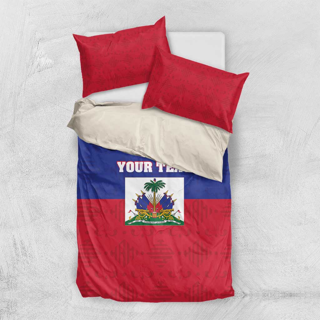 Custom Haiti Football Bedding Set Les Grenadiers 2026 Back to the World Cup - Wonder Print Shop