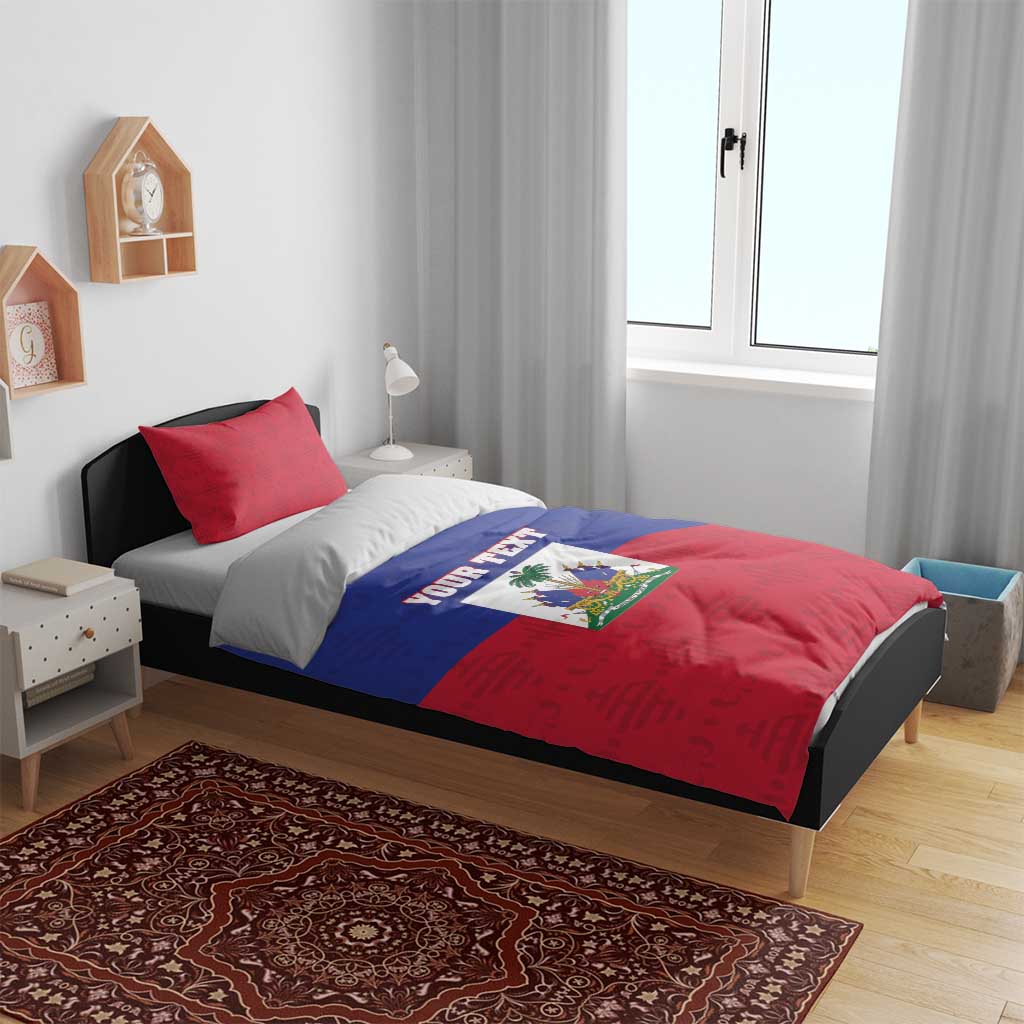 Custom Haiti Football Bedding Set Les Grenadiers 2026 Back to the World Cup - Wonder Print Shop
