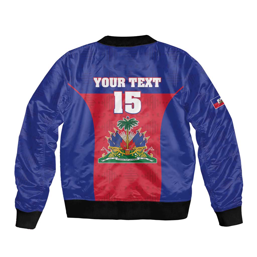 Custom Haiti Football Bomber Jacket Les Grenadiers 2026 Back to the World Cup - Wonder Print Shop
