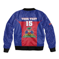Custom Haiti Football Bomber Jacket Les Grenadiers 2026 Back to the World Cup - Wonder Print Shop