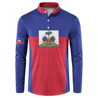 Custom Haiti Football Button Sweatshirt Les Grenadiers 2026 Back to the World Cup - Wonder Print Shop