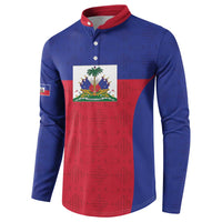 Custom Haiti Football Button Sweatshirt Les Grenadiers 2026 Back to the World Cup - Wonder Print Shop
