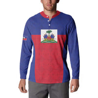 Custom Haiti Football Button Sweatshirt Les Grenadiers 2026 Back to the World Cup - Wonder Print Shop