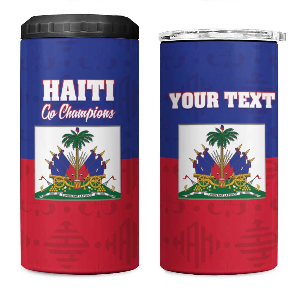 Custom Haiti Football 4 in 1 Can Cooler Tumbler Les Grenadiers 2026 Back to the World Cup - Wonder Print Shop